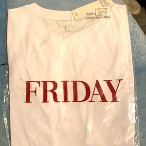 BB Dakota Women's Day Dreaming Cotton Jersey tee with FRIDAY - NEW